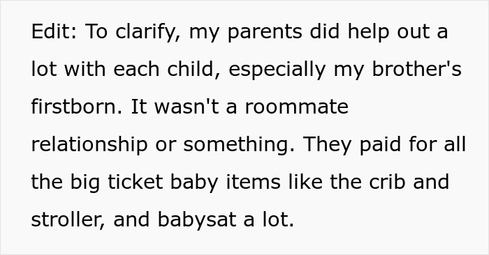 Text post discussing a woman calling out her brother for being controlling after he calls her the golden child.