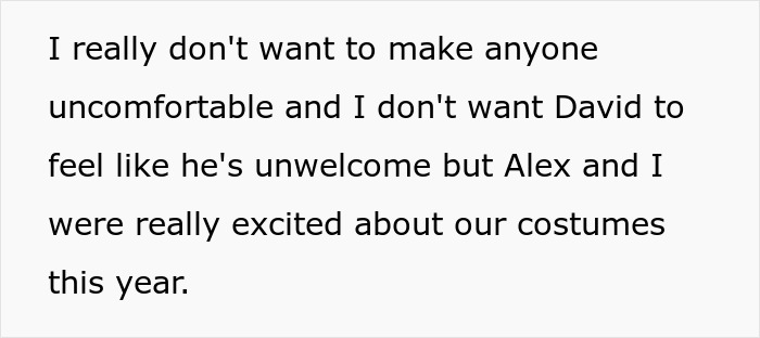 Text about a guy feeling uncomfortable with his girlfriend&rsquo;s friends&rsquo; Halloween costume affecting his masculinity and relationship.