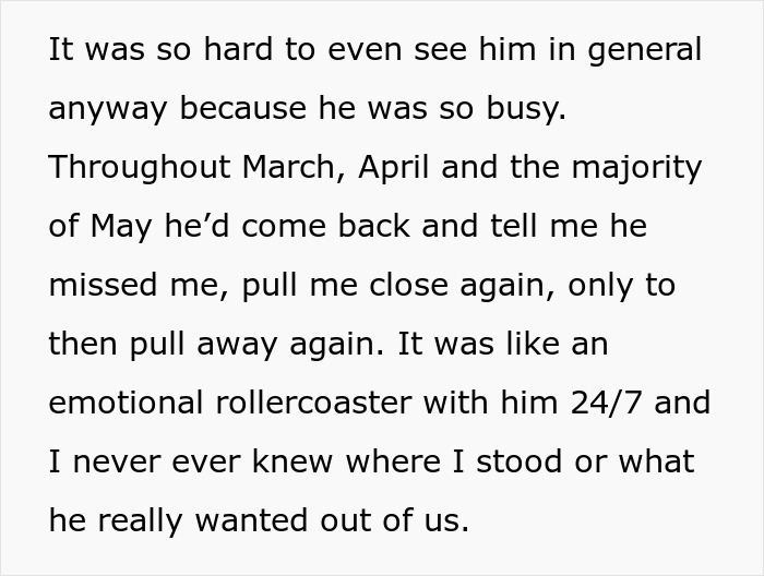 Woman learns the man she&rsquo;s been seeing for 10 months is getting married in three days, feeling emotional and confused.