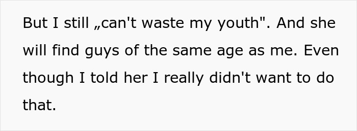 Text excerpt showing a personal conflict related to stepmother control in a family relationship. Text excerpt showing a personal conflict related to stepmother control in a family relationship.