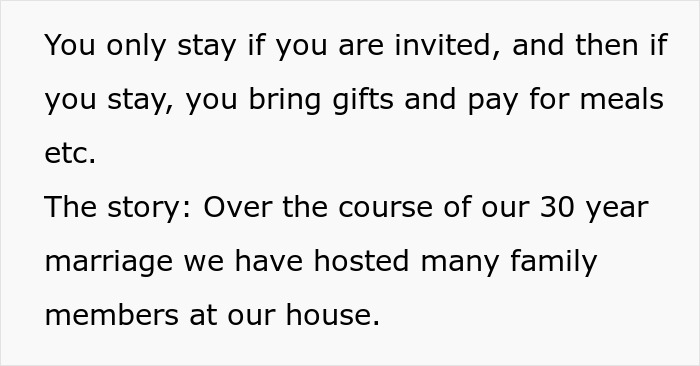Man expressing frustration about hosting wife's distant relatives without thanks, refusing to host them again at home.