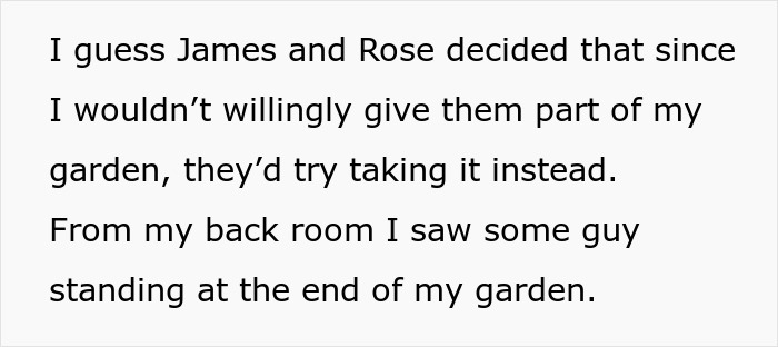 Man turns on Karen mode to confront neighbors who try taking over his garden and block space.