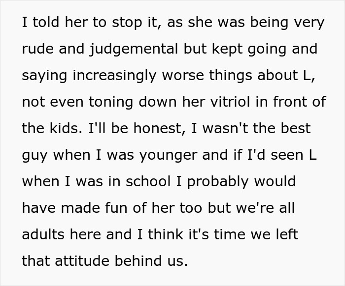 Text excerpt discussing bullying and rude behavior, highlighting how bullies made her life hell and its impact.