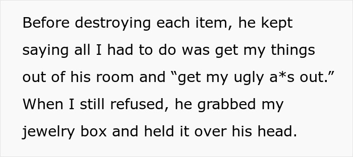 Man holding a jewelry box over his head, about to destroy girlfriend&rsquo;s grandma&rsquo;s jewelry box in anger.