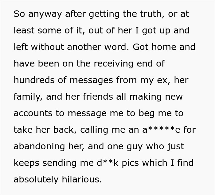 Text message conversation about a cheater trying to trap her ex with a baby lie, and him calling her bluff for peace.