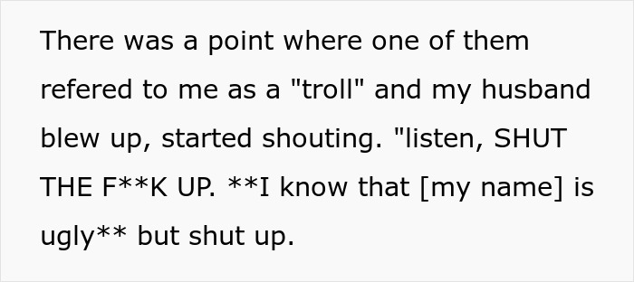 Alt text: Excerpt showing husband admitting to wife that she is ugly in a tense and emotional confrontation.