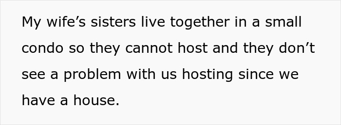 Text discussing a husband frustrated with hosting his wife&rsquo;s distant relatives due to lack of thanks and refusal to continue.