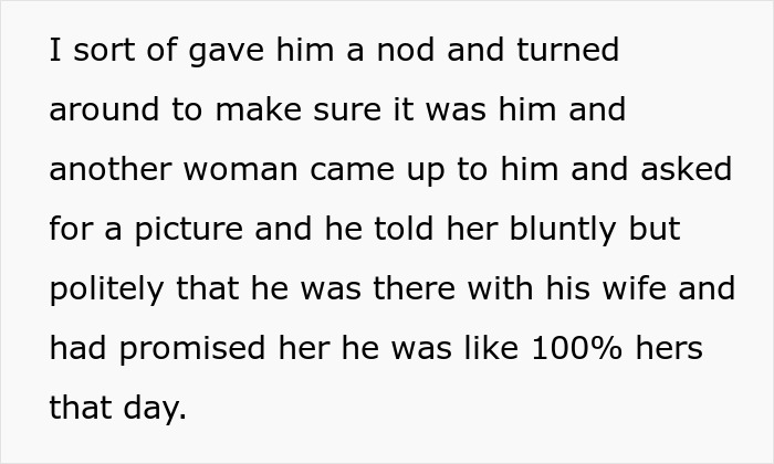 Woman takes free pass with John Krasinski while husband refuses photo, highlighting celebrity encounter and relationship boundaries.