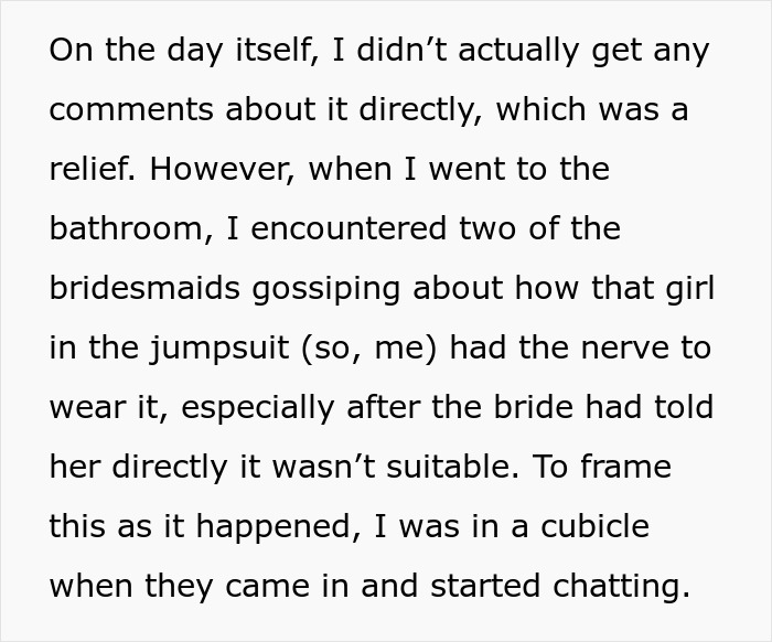 Screenshot of a woman sharing a conversation where she claps back after being shamed for her wedding guest attire. Screenshot of a woman sharing a conversation where she claps back after being shamed for her wedding guest attire.