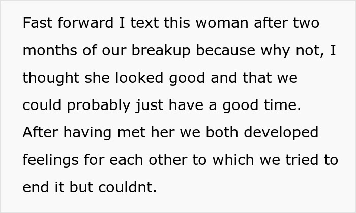 Text about a wife who cheats, starts a new life with her lover, and criticizes her husband for dating again. Text about a wife who cheats, starts a new life with her lover, and criticizes her husband for dating again.