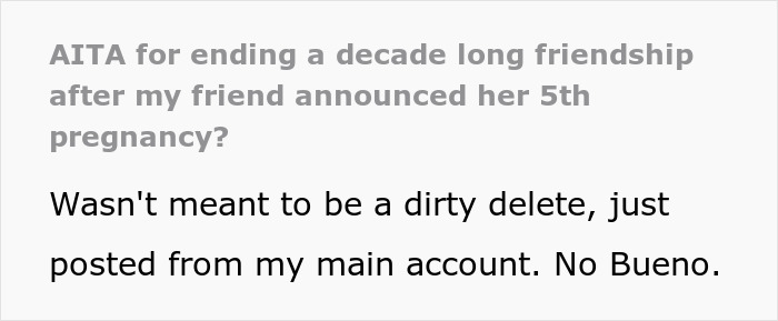 Text post discussing ending a decade-long friendship over friend with 5 kids and 4 dads, addressing being a bestie bank.