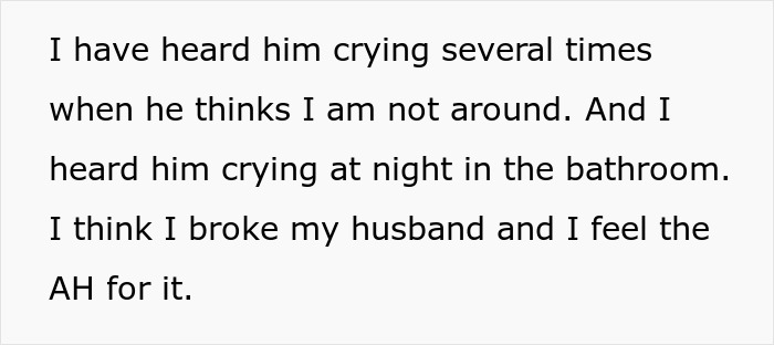 Text showing a heartbroken woman revealing how her husband's affair from 10 years ago still haunts him and causes him to cry.