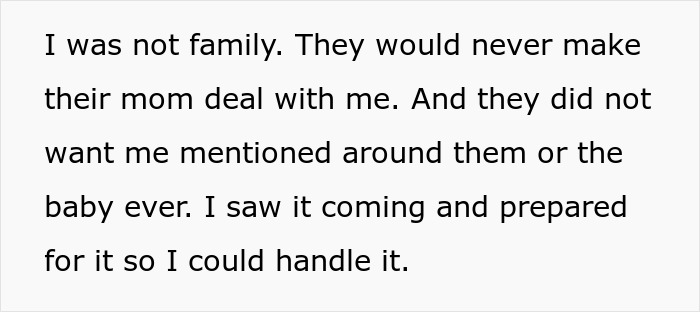 Text excerpt about feeling excluded by family and preparing to handle rejection related to mom poisoning kids against stepmom.