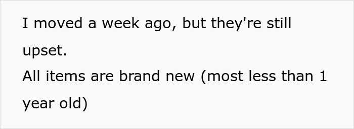 Text showing a message about moving out and parents upset, related to parents kicking out daughter after remodeling her room.