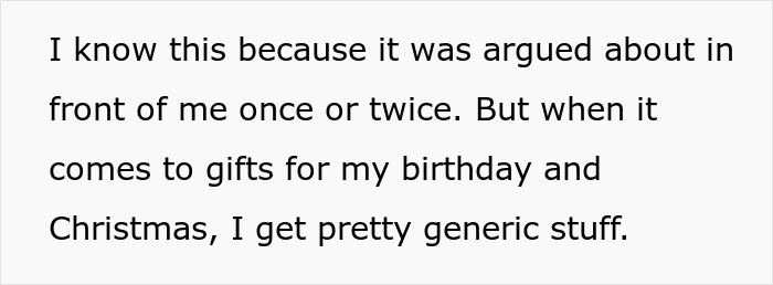 Text about toxic parents favoring golden child son while younger son refuses to help with house, expressing frustration.
