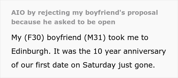 Man drops to one knee with ring proposing but girlfriend walks away after open marriage mentioned in twist moment