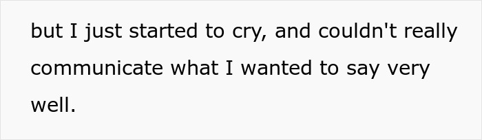 Text excerpt showing someone struggling to communicate feelings, related to wife hears husband admit that she&rsquo;s ugly.