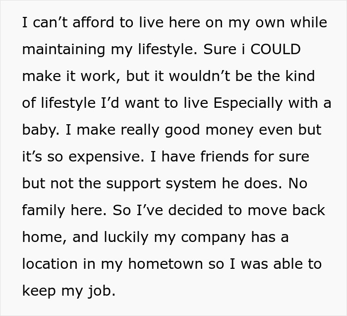 Pregnant woman explains decision to move back home due to high costs and lack of support after breakup. Pregnant woman explains decision to move back home due to high costs and lack of support after breakup.