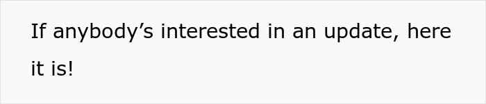 Text on screen saying If anybody&rsquo;s interested in an update here it is about a guy using boys trip as a disguise for his affair.