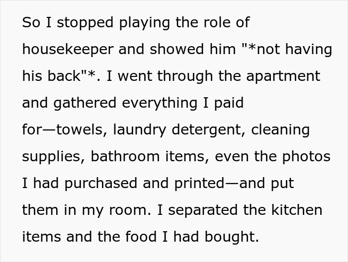 Alt text: Woman vents about useless brother by taking back items she bought, teaching him a lesson with deliberate actions at home.