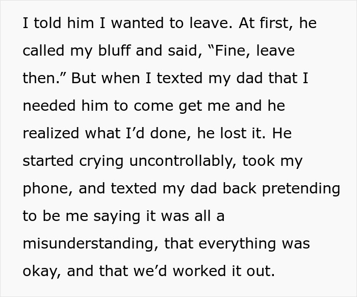 Text message describing a boyfriend who destroyed girlfriend&rsquo;s grandma&rsquo;s jewelry box and tried to cover it up by texting her dad.