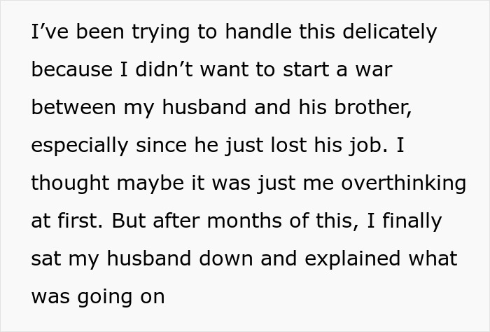 Wife takes off wedding ring after family supports creepy brother-in-law, causing relationship strain and tension between spouses.