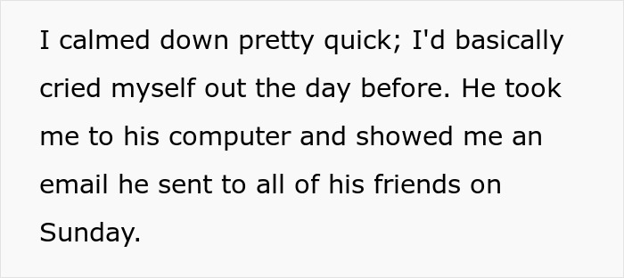 Text excerpt from an article showing a woman&rsquo;s emotional reaction after hearing her husband admit she&rsquo;s ugly.