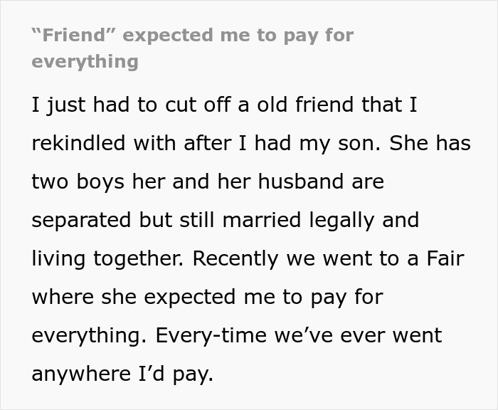 Alt text: Woman believes friend who forgot wallet, realizes she got duped and didn&rsquo;t receive any thank you.