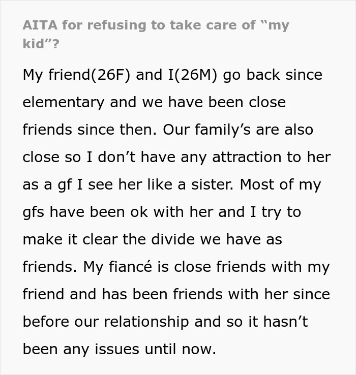 Text excerpt from a story about a woman keeping her ex's baby, assuming her male best friend will take on the father role.