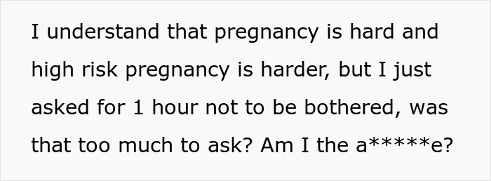 Text message expressing frustration about pregnancy being hard but feeling bothered during a work meeting by needy pregnant wife.