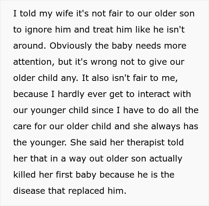 Man expresses frustration with wife and therapist, discussing family dynamics and fairness toward their children.