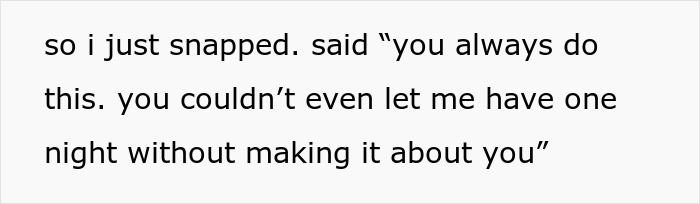 Text message showing a teen losing patience after golden child cousin turns their celebration into her own show.