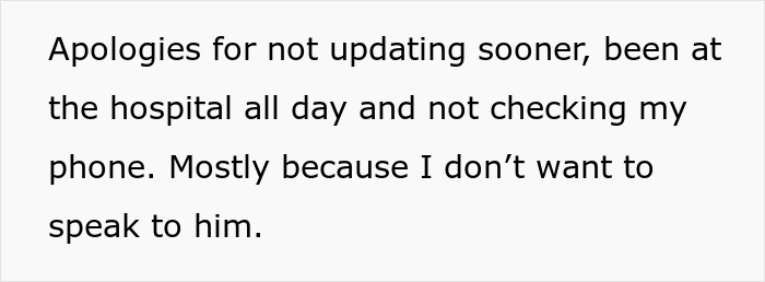 Text message expressing frustration about a guy using boys trip as a disguise for an affair and avoiding family emergency.