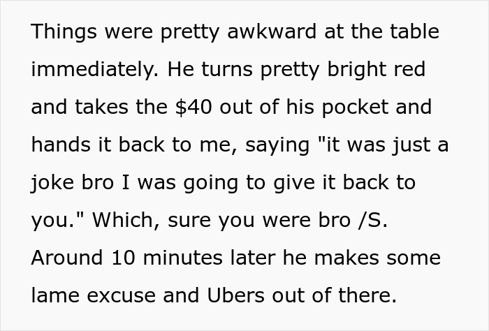 Man refuses to forgive ex-friend who stole $40, still calls him thief years later in awkward confrontation.