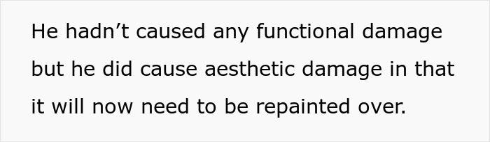 Text discussing damage to a home, highlighting dad upset about daughter&rsquo;s home causing worry over aesthetic issues.