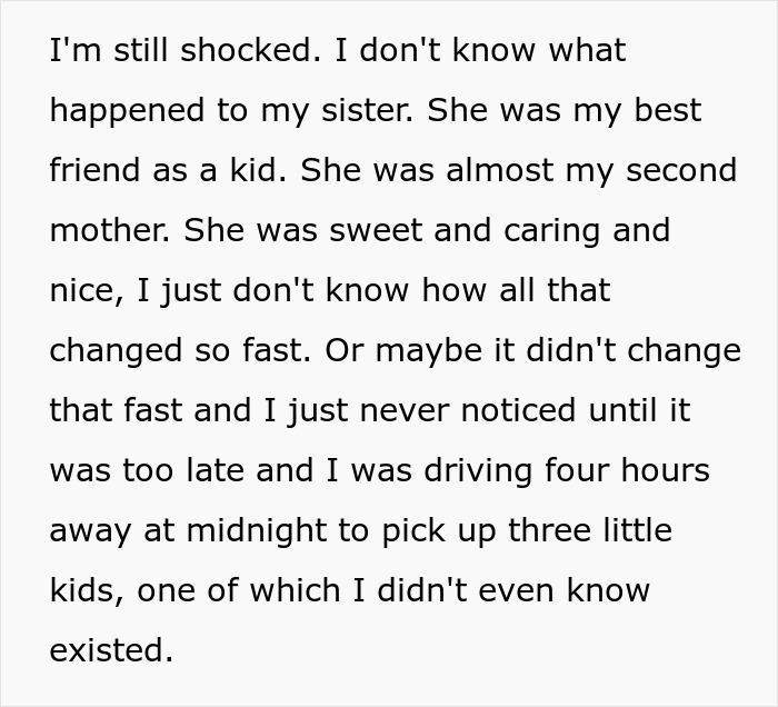 Alt text: Emotional family conflict as sis gets slammed by fam after kids reject their ex-con mom, sharing a heartfelt update years later Alt text: Emotional family conflict as sis gets slammed by fam after kids reject their ex-con mom, sharing a heartfelt update years later
