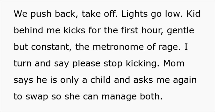 Passenger resists rude family&rsquo;s bullying to swap plane seat, coworkers label her a villain for refusing the switch.