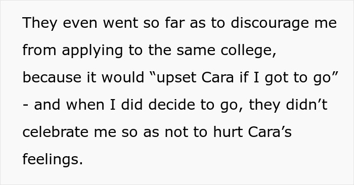 Sibling disappointment after sister gets into dream college, showing reality check for the golden child in family dynamics.