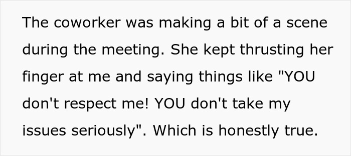 Coworker reacting strongly in a meeting, upset about sensitive smells affecting their willingness to wash hands. Coworker reacting strongly in a meeting, upset about sensitive smells affecting their willingness to wash hands.