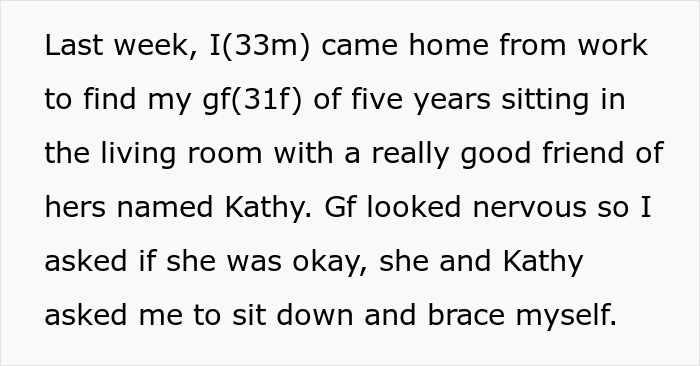 Man learns fianc&eacute;e is in love with her friend, discovering he was just a placeholder for real love.