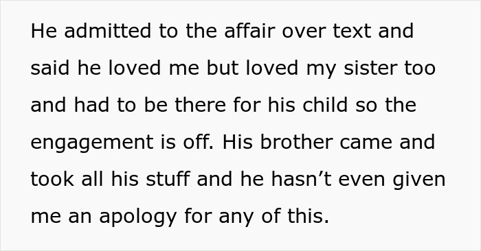 Text describing a woman’s life turned upside down due to her petty sister’s actions instead of seeking therapy. Text describing a woman’s life turned upside down due to her petty sister’s actions instead of seeking therapy.