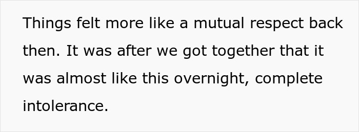 Text about mutual respect turning into intolerance, reflecting GF doesn&rsquo;t want BF going on trip with female friend concerns.