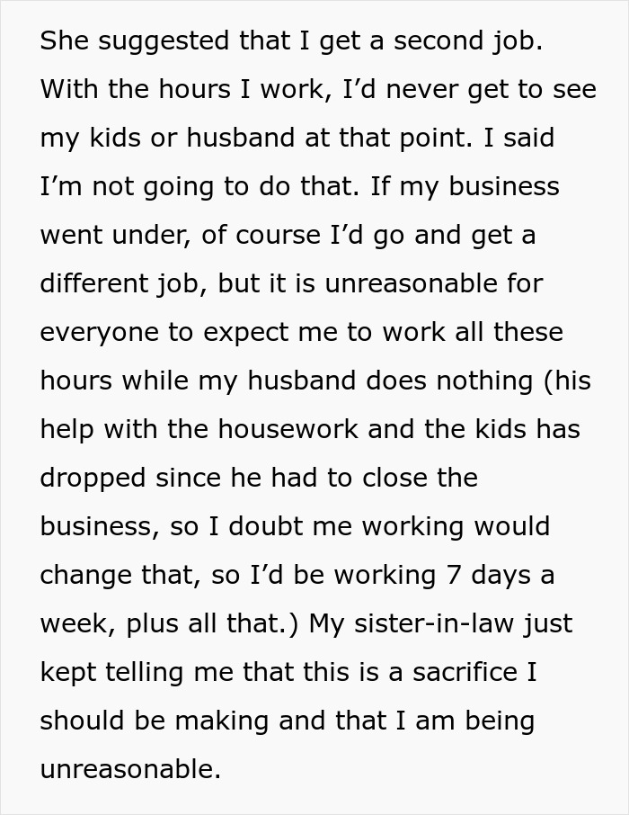 Text excerpt discussing refusal to get a job and be a boss after business failure, emphasizing work-life balance.