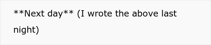 Text image with message Next day written in bold, referencing a heartbroken woman and husband's affair from 10 years ago.