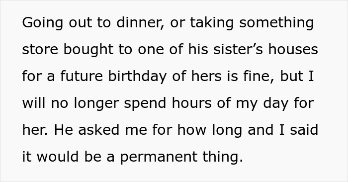 Text excerpt about MIL ruining birthday celebrations and refusal to celebrate again in their house. Text excerpt about MIL ruining birthday celebrations and refusal to celebrate again in their house.