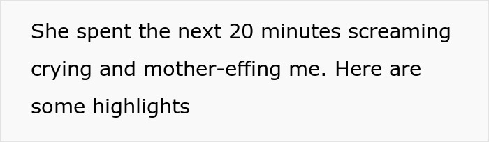 Text excerpt showing a new mom describing her confrontation with her MIL&rsquo;s unhinged behavior and emotional outburst.