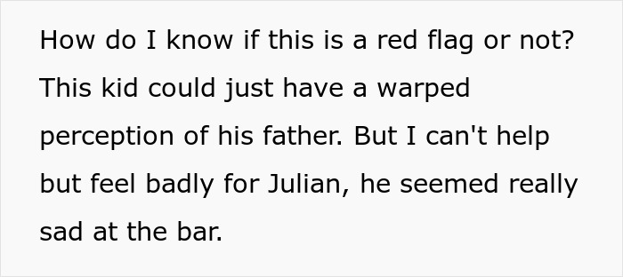 Text discussing a woman bumping into her boyfriend&rsquo;s grown son and the confusing emotions it triggered.