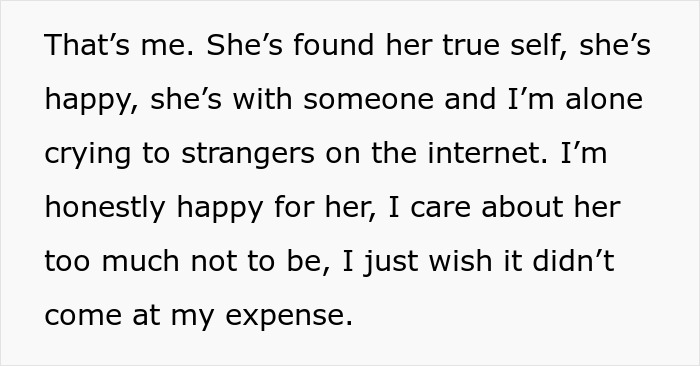 Alt text: Emotional message from man learning fianc&eacute;e loves her friend, reflecting on placeholder and true love feelings.