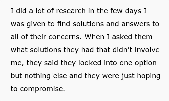 Text excerpt discussing parents using guilt-tripping after daughter-in-law refuses to be a cheap babysitter.