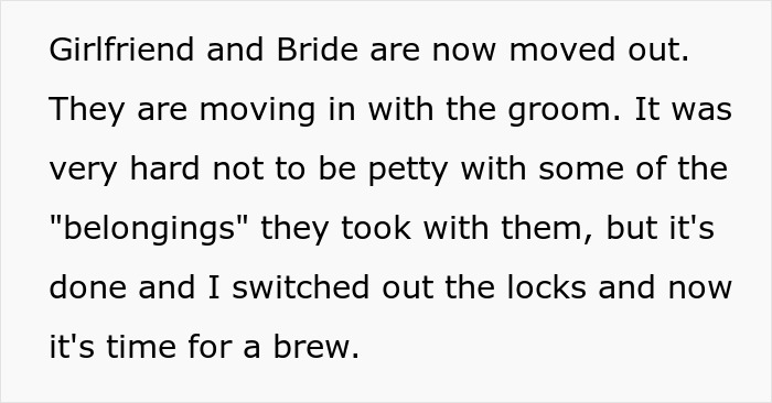 Text excerpt showing a step-dad&rsquo;s reflection on his girlfriend and her daughter moving out, highlighting heartbreak.